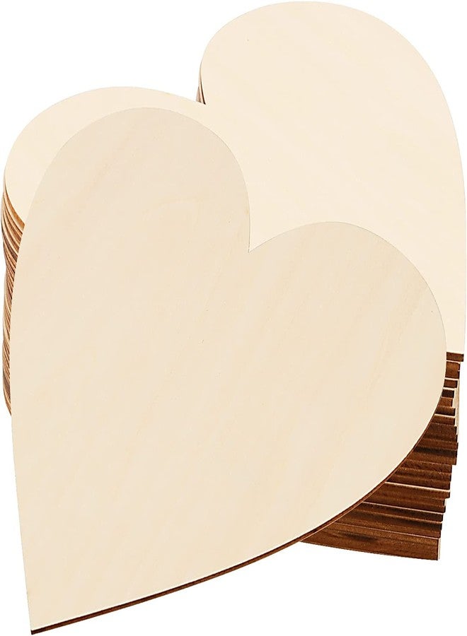 Cliths Heart Shape Pine MDF Boards for Art and Craft -4 Inch, 2.5mm Thick Pack of 12 Unfinished Heart Shape Slices for Resin Art, Mandala Art, Painting - Image 1
